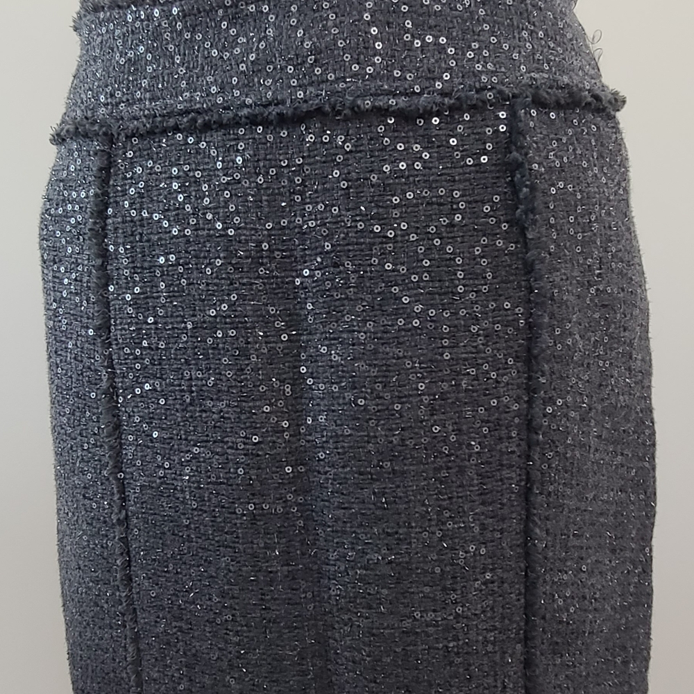 Michael Kors Charcoal Sequin Mini Skirt